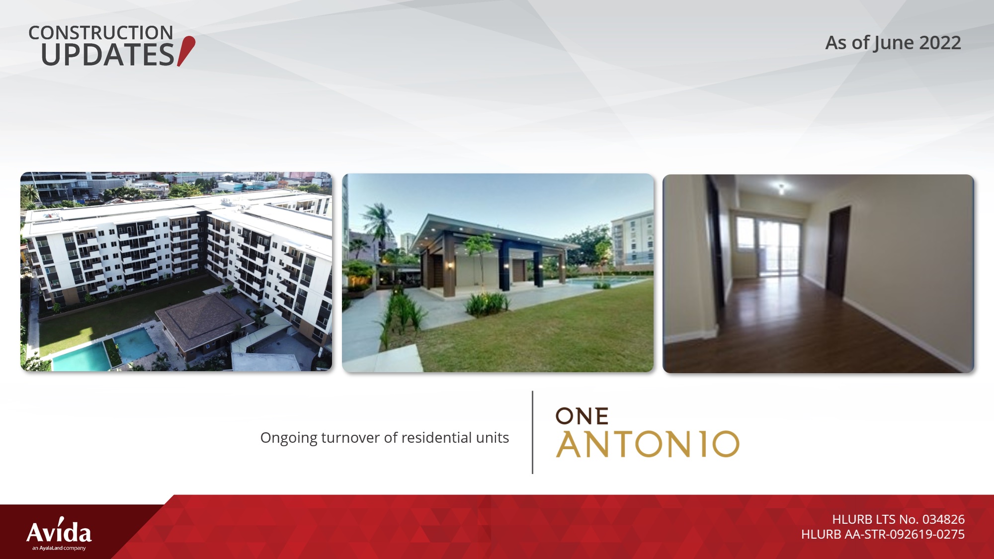 JIC Properties PH One Antonio Construction update of of June 2022